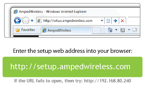 login via setup.ampedwireless.com into an Amped router